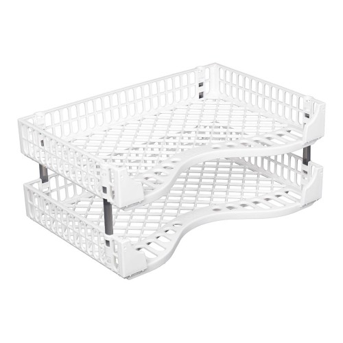 Document Tray White 395mm x 260mm x 60mm Pack of 2 Document Tray White 395mm x 260mm x 60mm Pack of 2